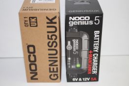 BOXED NOCO GENIUS 5 BATTERY CHARGER + MAINTAINER 6V & 12V 5A RRP £64.99Condition ReportAppraisal