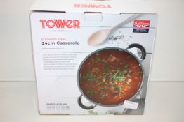 BOXED TOWER STAINLESS STEEL 24CM CASSEROLE RRP £29.99Condition ReportAppraisal Available on Request-