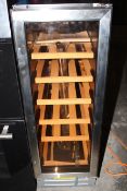 WOODEN SHELFED BUSHED STAINLESS DOOR WINE COOLER/DRINKS COOLER RRP £245.00Condition