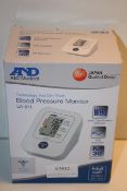 BOXED A&D BLOOD PRESSURE MONITOR MODEL: UA-611 RRP £20.00Condition ReportAppraisal Available on