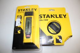 2X BOXED STANLEY TOOLS ITEMS TO INCLUDE MOISTURE METER & 30M TAPECondition ReportAppraisal Available