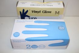 2X BOXES VINYL GLOVES & NITRILE GLOVES Condition ReportAppraisal Available on Request- All Items are