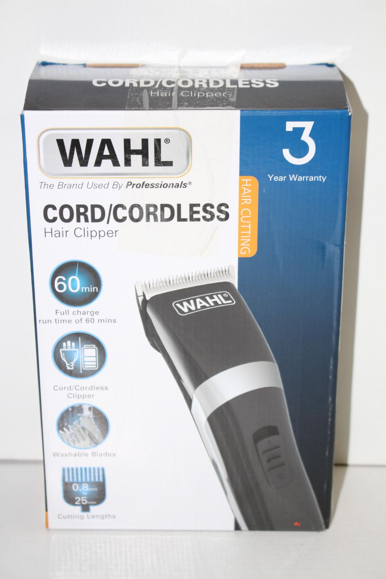 BOXED WAHL CORD/CORDLESS HAIR CLIPPER RRP £29.99Condition ReportAppraisal Available on Request-