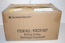 BOXED SONGMICS ROLLING TROLLEY MODEL: KSC01WT RRP £34.99Condition ReportAppraisal Available on