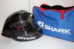 BAGGED WITH ADDITIONAL CASE SHARK MOTORCYCLE HELMET SIZE S 1450G WIND RACE FLAP RRP £179.99Condition