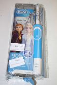BOXED ORAL B POWERED BY BRAUN DISNEY FROZEN TOOTHBRUSH RRP £24.99Condition ReportAppraisal Available