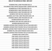 ONE LOT TO CONTAIN 24 ITEMS - RRP £507 (2016)