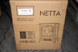 BOXED NETTA ELECTRIC STOVE SINGLE DOOR BLACK YH-19C(B) RRP £69.99Condition ReportAppraisal Available