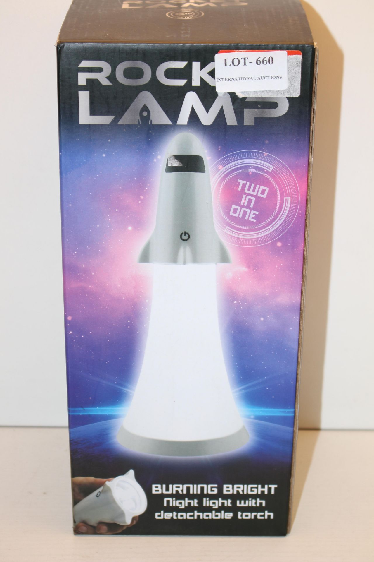BOXED ROCK LAMP - BURNING BRIGHT Condition ReportAppraisal Available on Request- All Items are