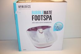 BOXED HOMEDICS BUBBLEMATE FOOTSPA MODEL: FB-55PB-GB RRP £39.99Condition ReportAppraisal Available on