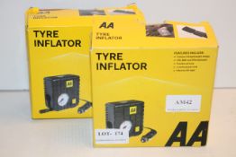 2X BOXED AA TYRE INFLATORS RRP £30.00Condition ReportAppraisal Available on Request- All Items are