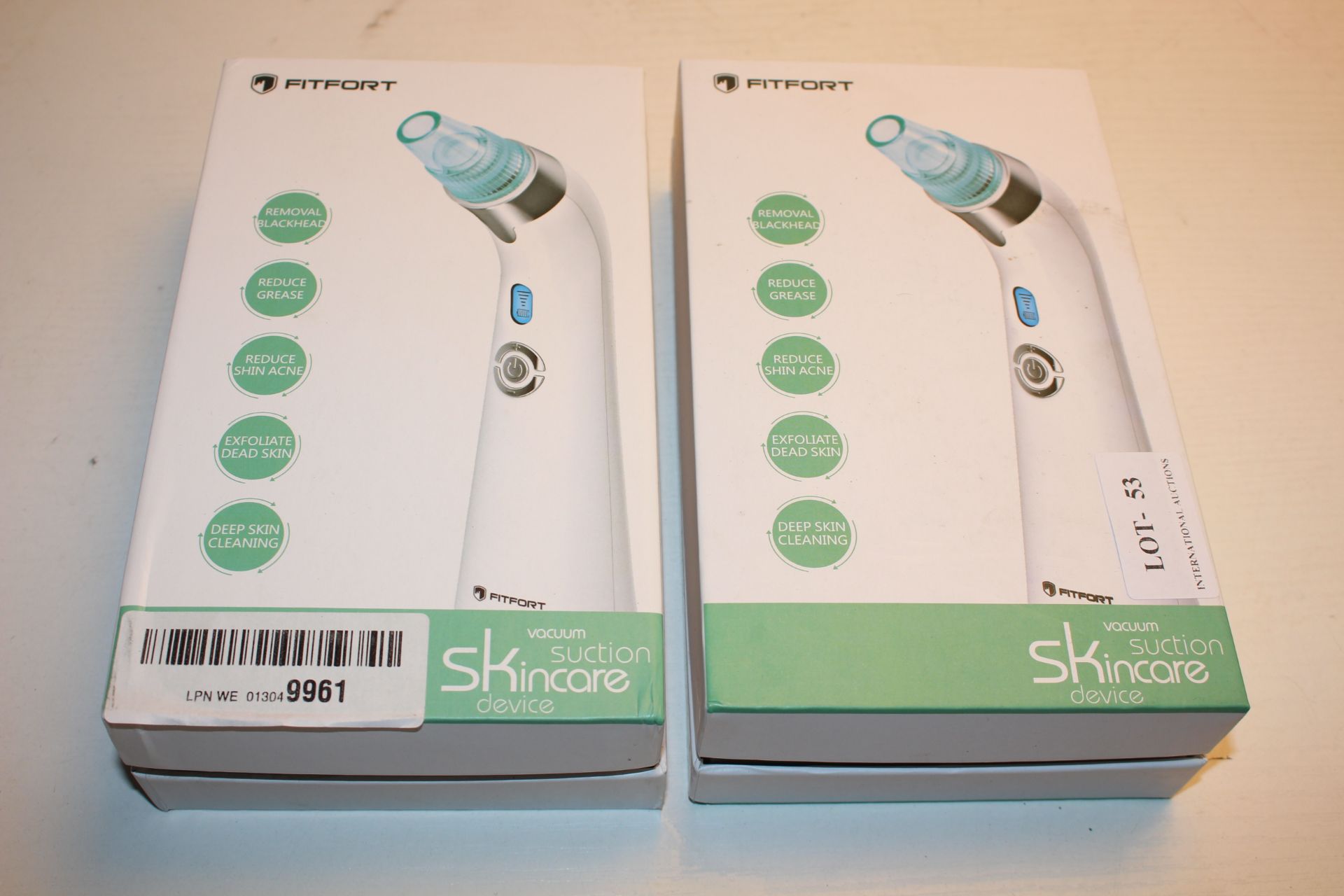 2X BOXED FITFORT VACUUM SUCTION SKINCARE DEVICE LED DISPLAY COMBINED RRP £60.00Condition