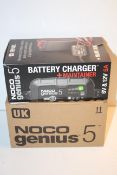 BOXED NOCO GENIUS 5 BATTERY CHARGER + MAINTAINER 6V & 12V 5A RRP £64.99Condition ReportAppraisal