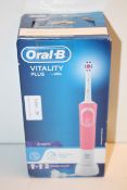 BOXED ORAL B VITALITY PLUS POWERED BY BRAUN TOOTHBRUSH RRP £24.99Condition ReportAppraisal Available