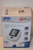 BOXED A&D BLOOD PRESSURE MONITOR MODEL: UA-611 RRP £20.00Condition ReportAppraisal Available on