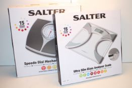 2X BOXED ASSORTED SALTER SCALES COMBINED RRP £44.00Condition ReportAppraisal Available on Request-