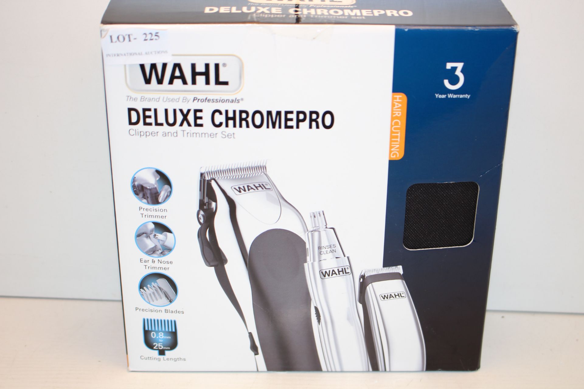 BOXED WAHL DELUXE CHROMEPRO CLIPPER AND TRIMMER SET RRP £39.99Condition ReportAppraisal Available on