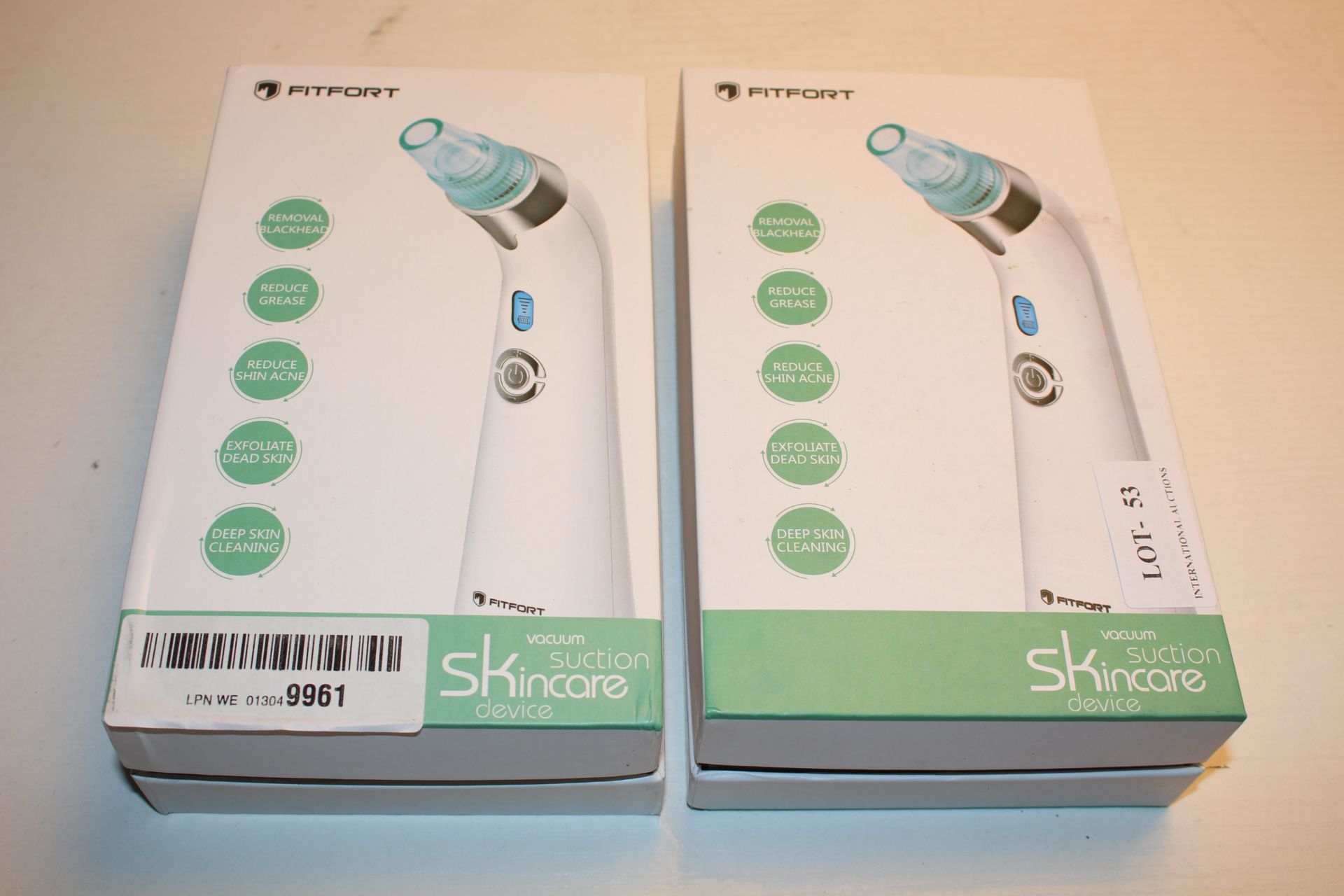 2X BOXED FITFORT VACUUM SUCTION SKINCARE DEVICE LED DISPLAY COMBINED RRP £60.00Condition