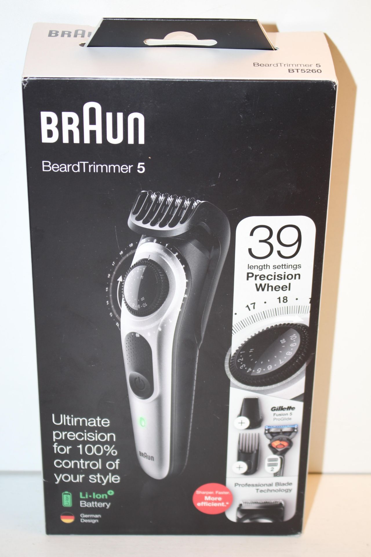 BOXED BRAUN BEARD TRIMMER 5 MODEL: BT5260 RRP £59.99Condition ReportAppraisal Available on