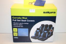 BOXED SAKURA CARNABY BLUE FULL SET SEAT COVERS Condition ReportAppraisal Available on Request- All