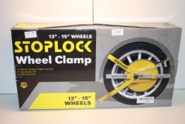 BOXED STOPLOCK WHEEL CLAMP 13-15" WHEELS RRP £49.99Condition ReportAppraisal Available on Request-