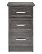 UNBOXED KINGSTON BEDSIDE TABLE 3DRAWERS RRP £37.99Condition ReportAppraisal Available on Request-