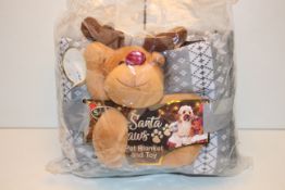 BAGGED SANTA PAWS BLANKET & TOY Condition ReportAppraisal Available on Request- All Items are