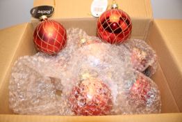 BOXED 12 SWIRLS BAUBLES IN REDCondition ReportAppraisal Available on Request- All Items are