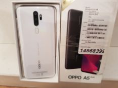 BOXED OPPO A5 2020 PHONE IN WHITE (POWERS ON) RRP £168Condition ReportAppraisal Available on