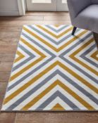 BAGGED OCHRE MIAMI GEO RUG 160X230 RRP £57.99Condition ReportAppraisal Available on Request- All