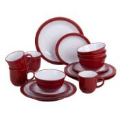 BOXED CAMDEN 16 PIECE DINNER SET IN RED RRP £35Condition ReportAppraisal Available on Request- All
