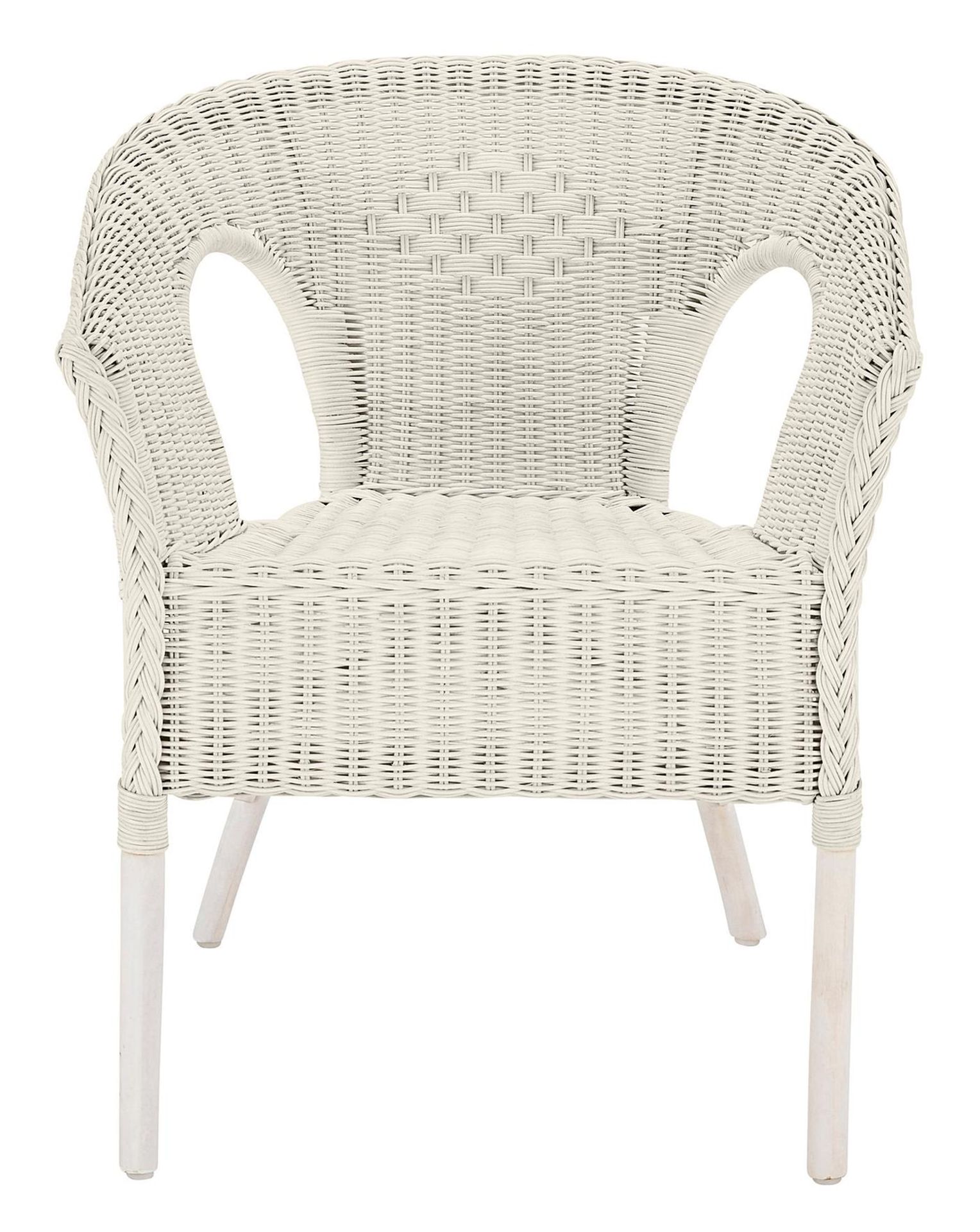 X 3 WHITE WICKER CHAIRS RRP £29 EACH £87 TOTALCondition ReportAppraisal Available on Request- All