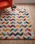 BAGGED NOVE GEOMETRIC RUG MULTI COLOURED 80X150 RRP £22.99Condition ReportAppraisal Available on