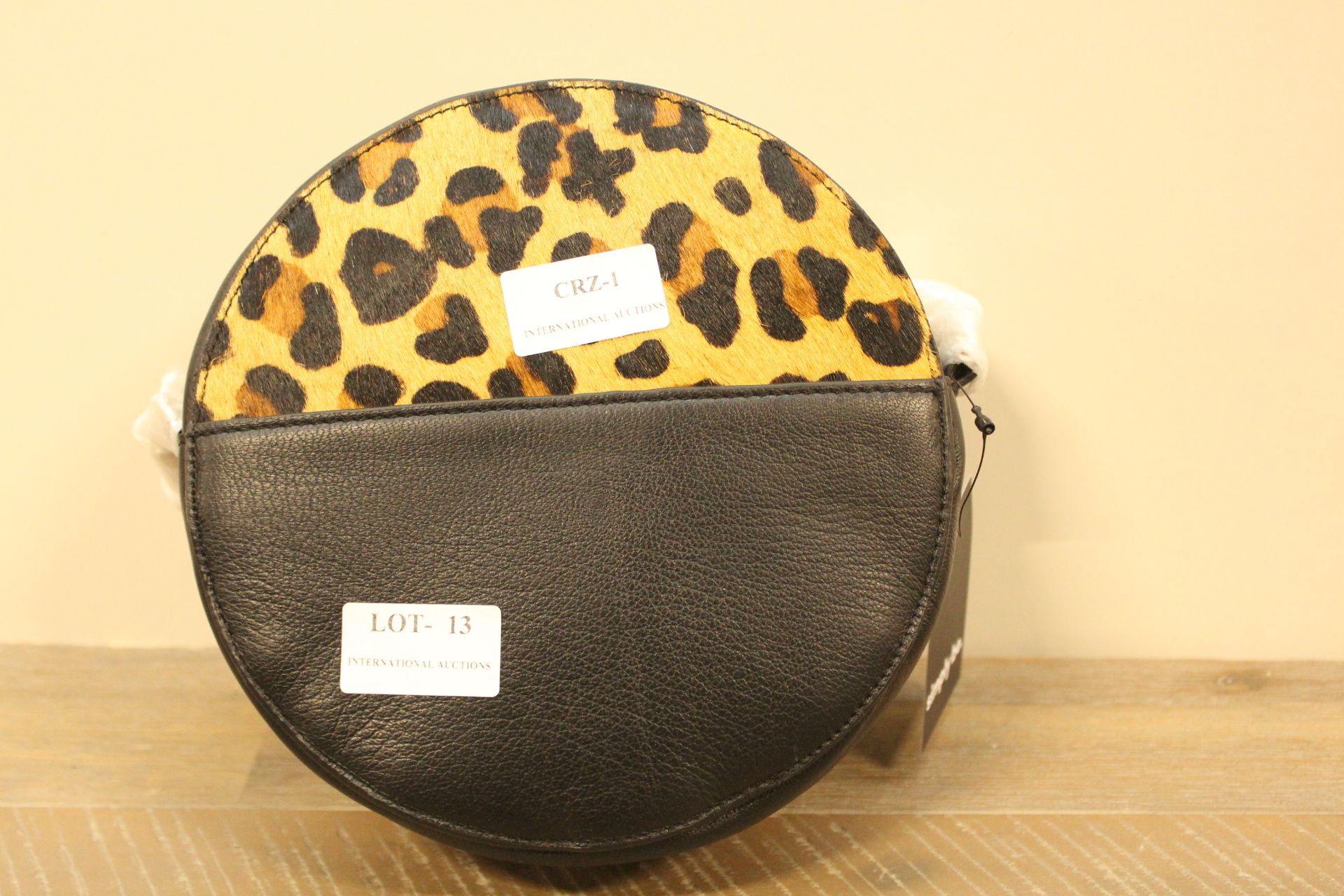 BLACK LEOPARD ROUND CROSS BODY BAGCondition ReportAppraisal Available on Request- All Items are