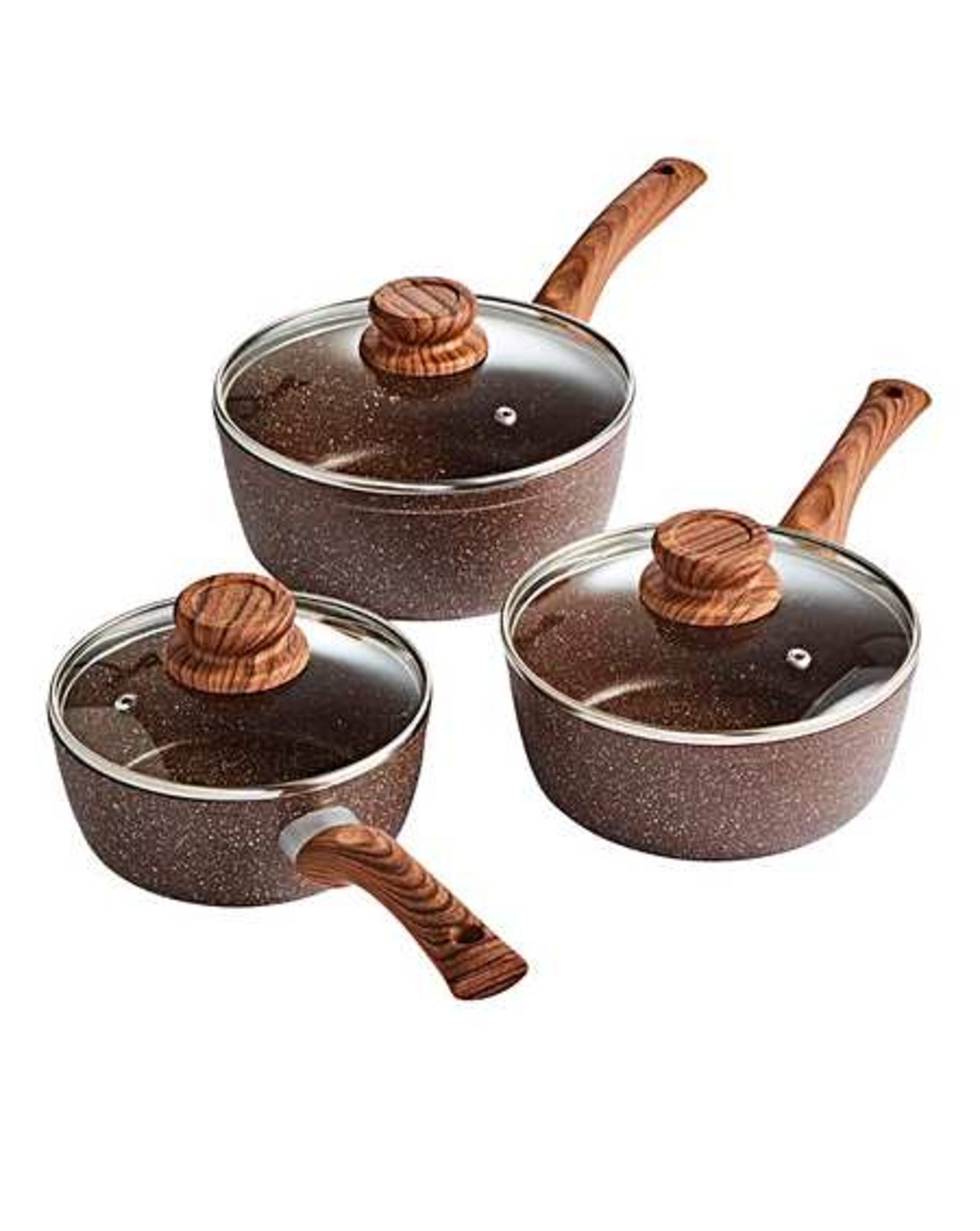 BOXED 3 PIECE STONE COOKWARE SET RRP £22Condition ReportAppraisal Available on Request- All Items