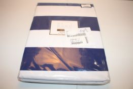 BAGGED WHITE/NAVY STRIPE KINGSIZE DUVET SETCondition ReportAppraisal Available on Request- All Items