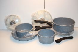 BOXED GREY 5 PIECE PAN SET Condition ReportAppraisal Available on Request- All Items are Unchecked/