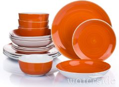BOXED ORANGE 16PIECE DINNER SET RRP £27.99Condition ReportAppraisal Available on Request- All