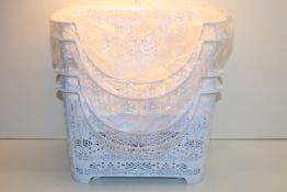 UNBOXED SET OF 4 WHITE STORAGE BASKETS Condition ReportAppraisal Available on Request- All Items are