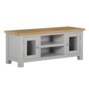 BOXED GREY/OAK NORFOLK TV UNIT RRP £189.99Condition ReportAppraisal Available on Request- All