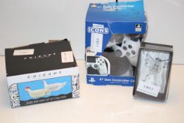 X 3 ITEMS TO INCLUE FRIENDS EGG CYUPS & CONTROLLER LIGHT & SILVER GLASS ANGELCondition