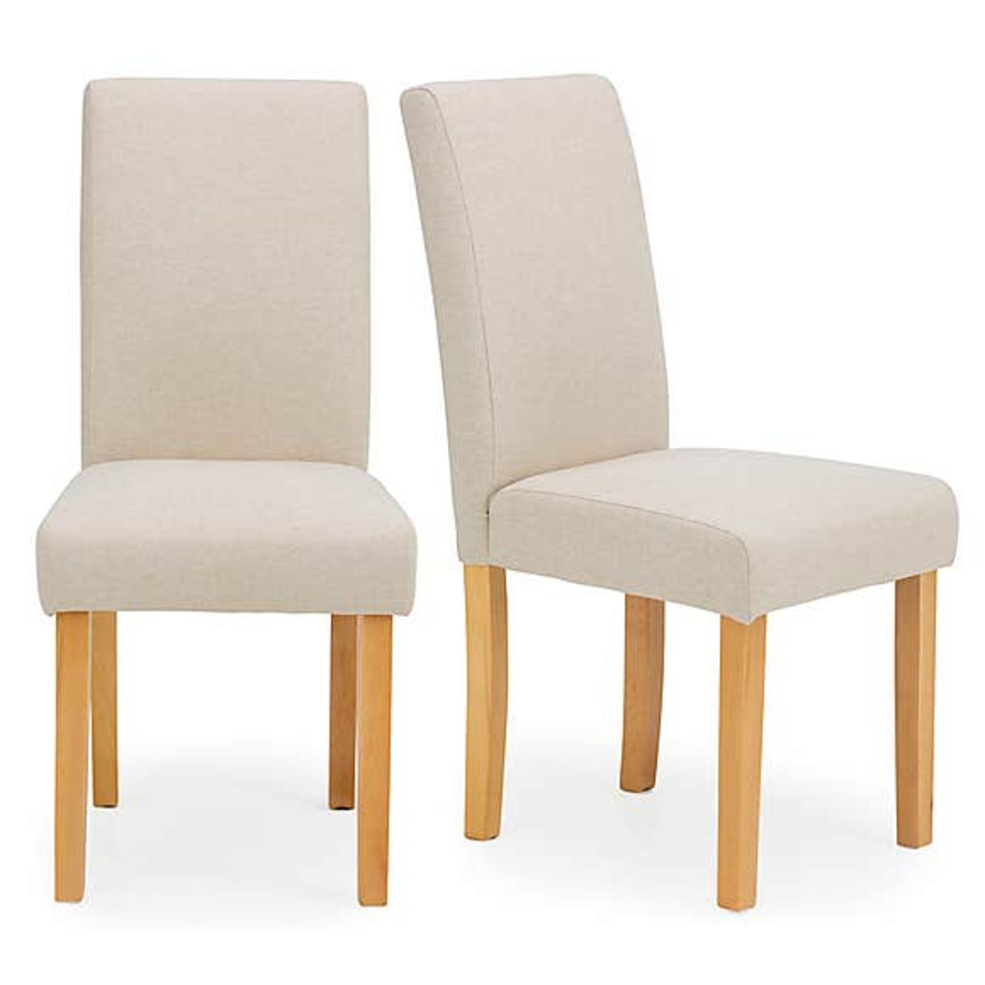 BOXED 1 PAIR MIA DINING CHAIR IN CREAM WITH NATURAL LEGS RRP £65Condition ReportAppraisal