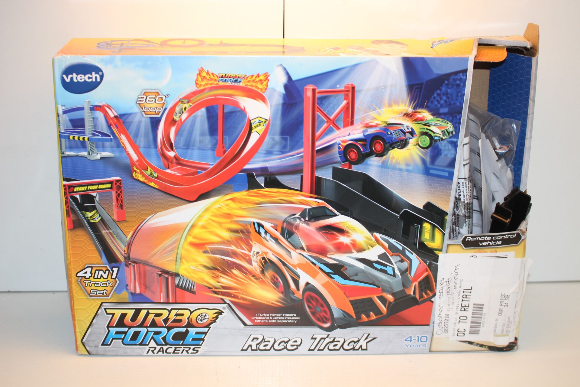 BOXED VTECH TURBO FORCE RACERS 4IN1 TRACK Condition ReportAppraisal Available on Request- All