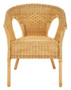 X 3 UNBOXED WICKER CHAIRS IN NATURAL RRP £29 EACH £87 TOTALCondition ReportAppraisal Available on