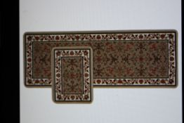 TAUPE 57 X 100 TRADITIONAL PRINT RUNNING MAT RRP £38.99Condition ReportAppraisal Available on