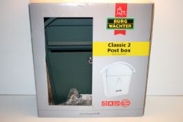 BOXED BURG WACHTER CLASSIC 2 POST BOX GALVANISED STEEL RRP £39.99Condition ReportAppraisal Available