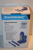 BOXED SILVERLINE HYDRAULIC BOTTLE JACK 2 TONNE Condition ReportAppraisal Available on Request- All