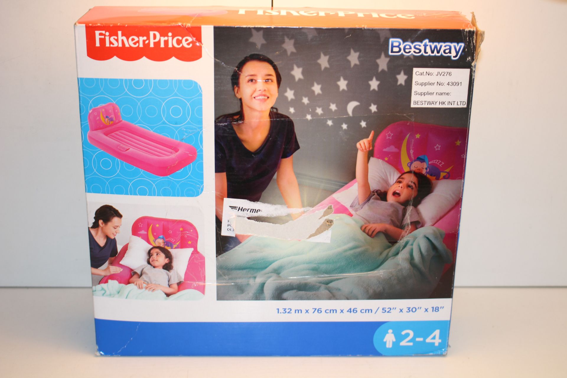 BOXED BESTWAY FISHER PRICE DREAM GLIMMERS COMFORT AIRBED RRP £19.99Condition ReportAppraisal
