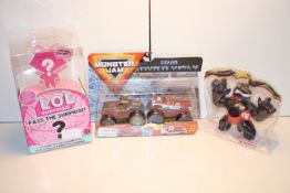 3X ASSORTED TOYS TO INCLUDE L.O.L SURPRISE, MONSTER JAM & OTHER (IMAGE DEPICTS STOCK)Condition