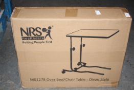 BOXED NRS HEALTHCARE OVERBED/CHAIR TABLE - WHEELED RRP £44.99Condition ReportAppraisal Available